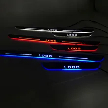 EOsuns Динамический светодиодный движущийся дверной Потертость Nerf баров и ходовых досок дверной порог световая пластина накладки для infiniti