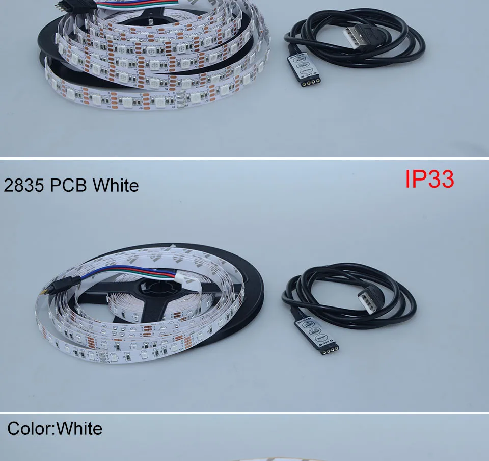 DC 5 В светодиодный светильник s 5050 2835 SMD USB RGB гибкий ленточный светильник 50 см 1 2 3 4 5 м ТВ фоновый светильник ing светодиодный клейкая лента лампа