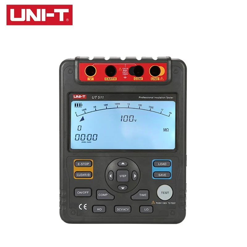 

UNI-T UT511 Digital Insulation Low Resistance Testers Megohmmeter Diagnostic-Tool Data Storage Auto-range Meter