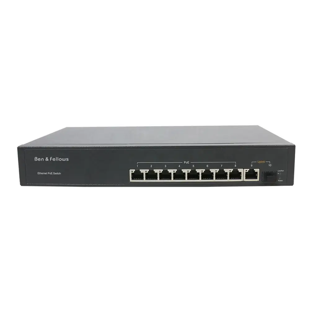 48 в сетевой переключатель POE Ethernet с 8 POE портами IEEE 802,3 af/at подходит для Данте/IP камеры/CCTV камеры