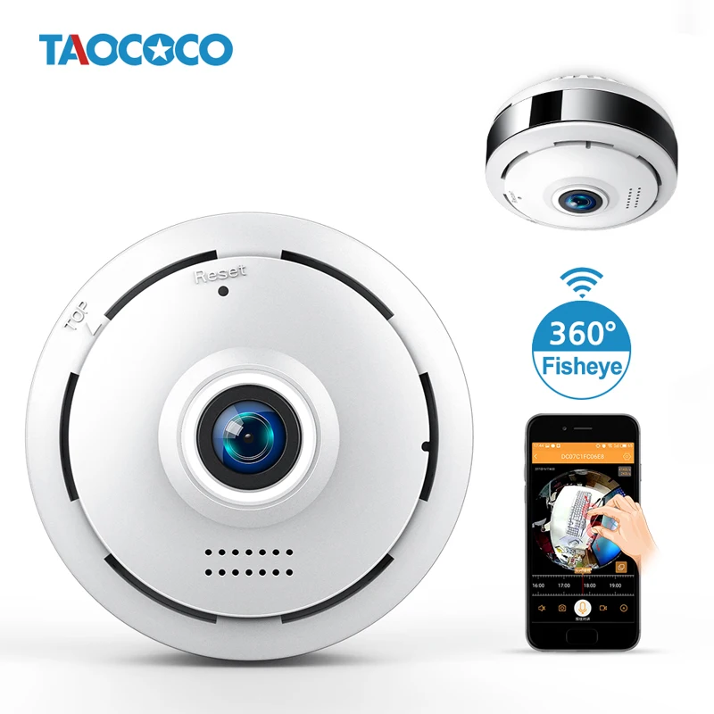 

1.3MP HD 360 Degree Security Camera WiFi Camera Fisheye IP Camera Panoramic 960P Two-way Audio Home CCTV Camera Night Vision