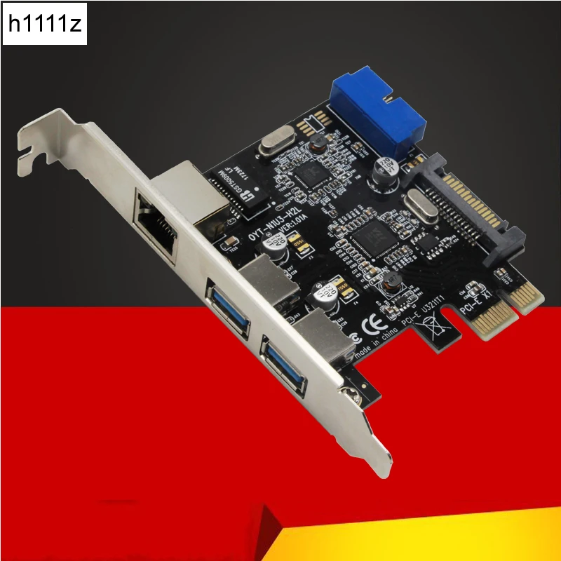 Адаптер Ethernet с 3 портами USB 0 Мбит/с PCI E на RJ45|Сетевые карты| |