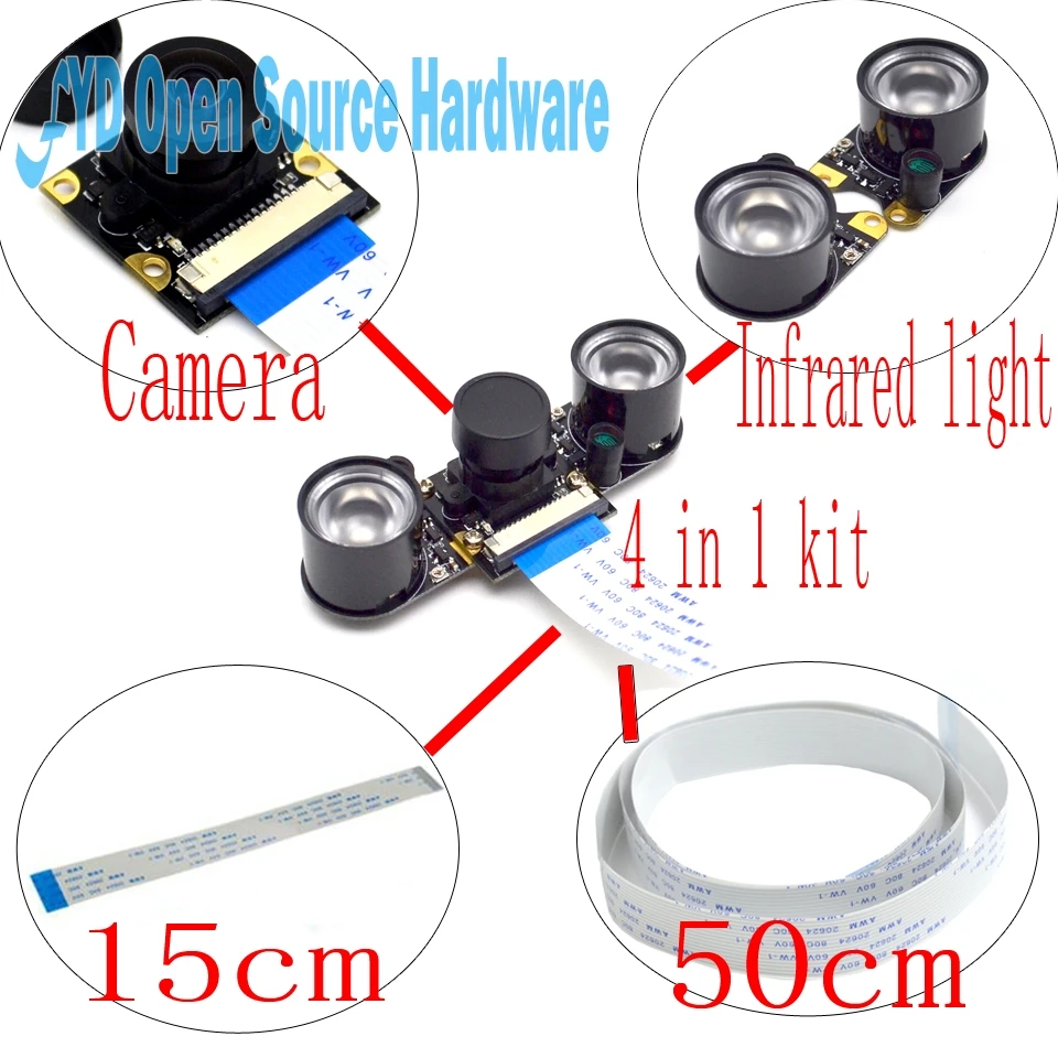 1set  Camera Focal Adjustable Night Vision Camera Module for Raspberry Pi 2/3 Model B Raspberry Pi Noir camera