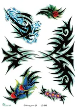 Temporary tattoos Waterproof tattoo stickers body art Painting for party decoration large black vintage hero Wholesale