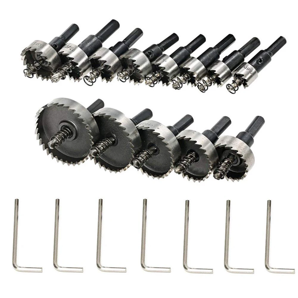 Comprar DSHA 13 piezas broca agujero VI conjunto de alta velocidad punta de acero agujero diente de sierra de brocas agujero VI Kit de herramientas de perforación para Plast