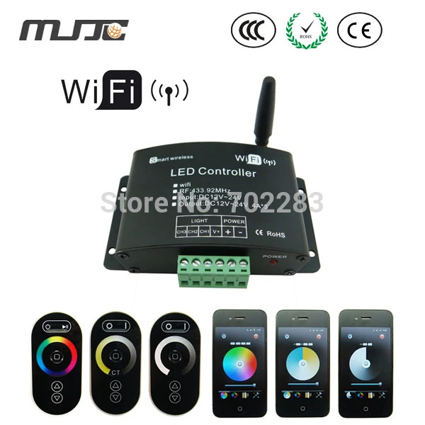 Пульт дистанционного управления WIFI LED RGB 12 В 24 в RF Диммер 2 4G контроллер|2.4g rgb