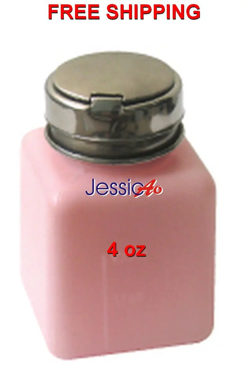 Liquid Press Pump Cap PVD (HDPE) Plastic Soldering Bottle 4oz Pink