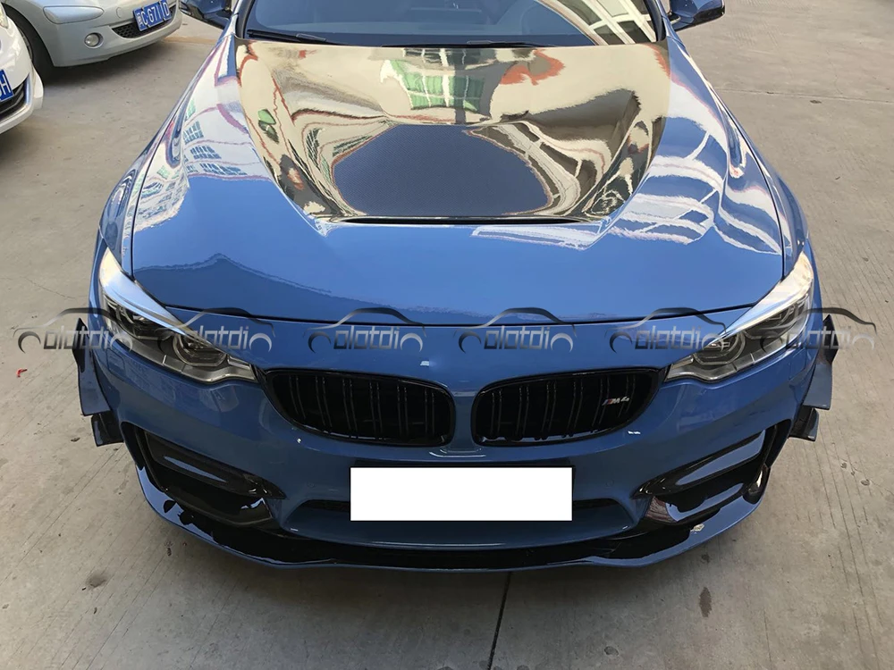 Безумный стиль углеродное волокно передние разветвители для BMW F80 F82 F83 M3 M4 бампер части стайлинга автомобилей