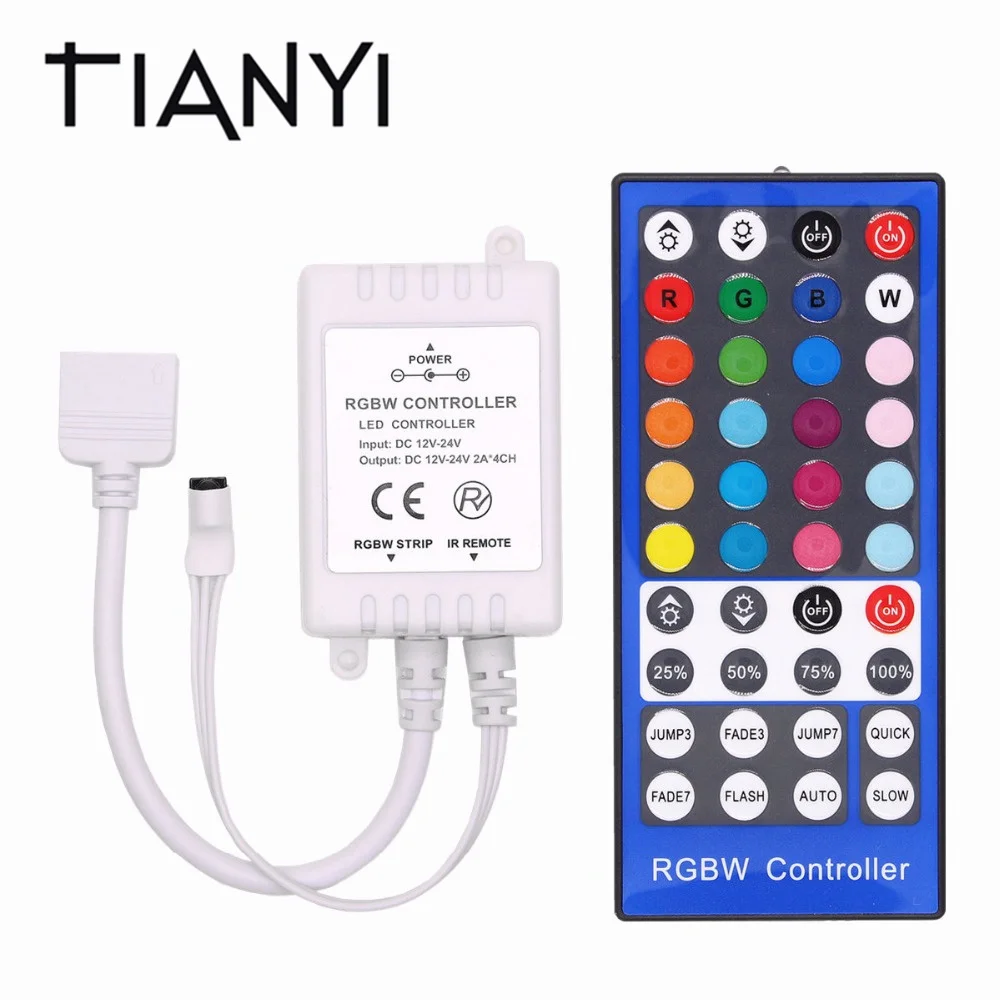 RGBW LED контроллер Диммер 4 канала DC 12 V 24 5 контактов IR 40Key пульт дистанционного