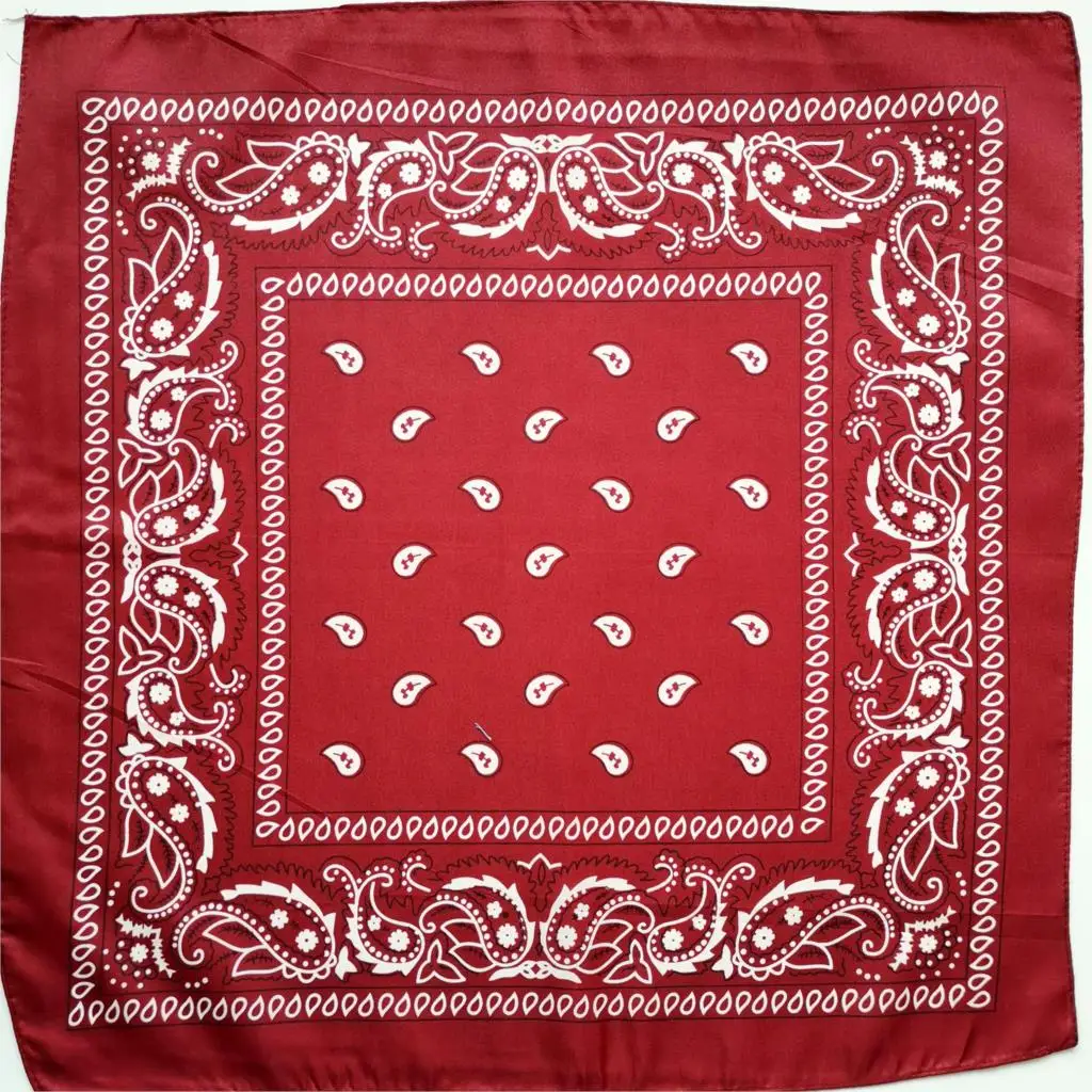 Polyester paisley Square Punk Hip Hop Bandana Neckerchief Headwear/Hair Band Scarf Neck Wrist Wrap Band Headtie for Men best scarves for men Scarves