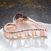 Big Heart Hair Claws Wedding Hair Accessories Vintage Ornaments Geometric Crab Clip Women Girls Flower Hairpin Hair Jewelry Gift handmade fashion jewelry claws natural stone hair jewelry metal hair clip for women girls vintage chinese style accessories hai