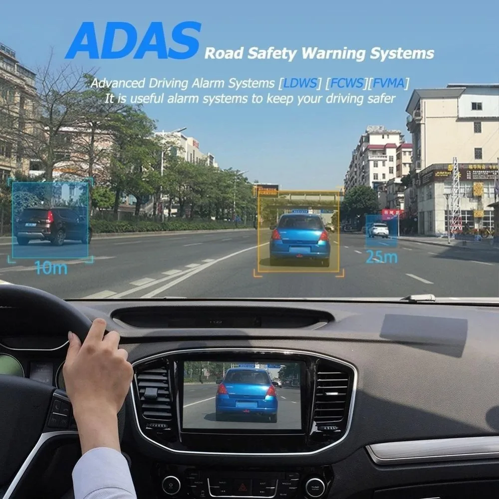 VicTsing 1080P Two-way Car WiFi ADAS Recorder Navigation FHD Car DVR Camera Video Recorder G-sensor