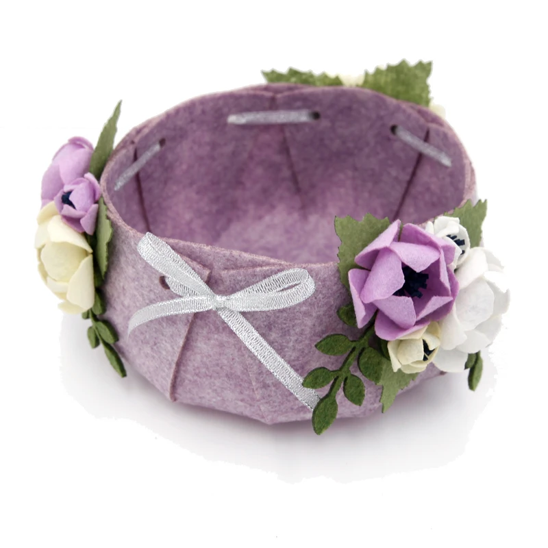 Handmade DIY Storage Basket Felt Cloth Flower Box For Special Gifts Home Desk Decoration Material Package | Дом и сад
