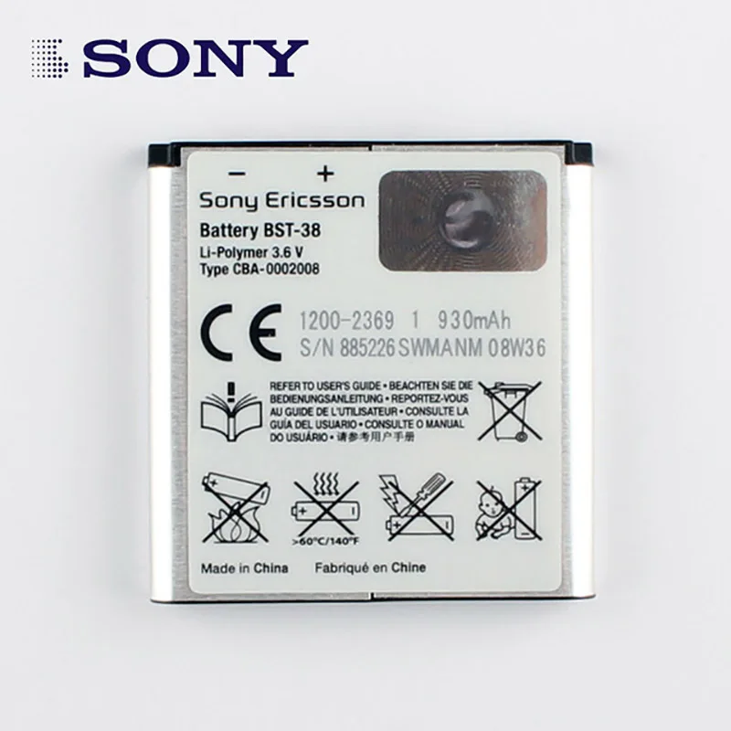 Оригинальный аккумулятор большой емкости для телефона Sony Ericsson K850 W580I R306 W980 Z770i K770