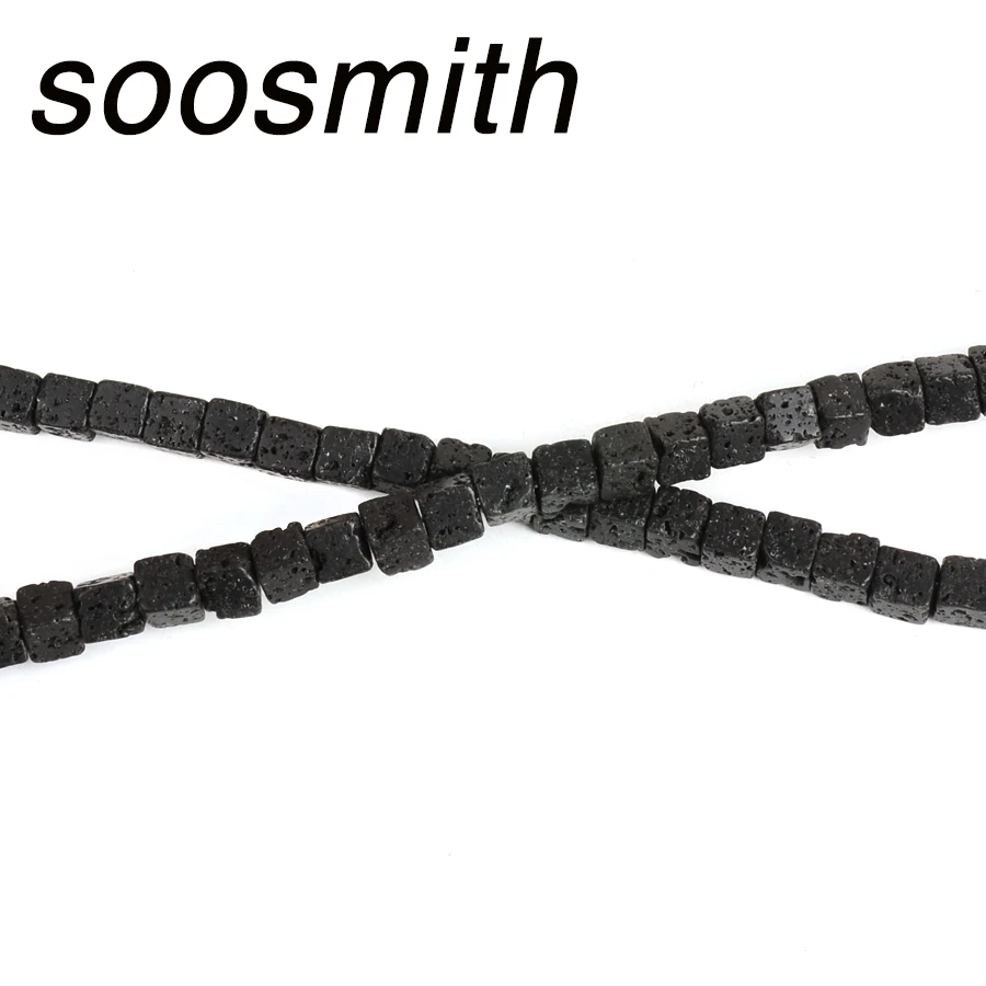 Бусины из натурального камня soosmith черные бусины лавы для самостоятельного