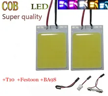 Car Light Dome Light T10 24 SMD COB LED Panel Dome Festoon BA9S 3 Adapters Car Auto Interior Reading Lamp Light Source