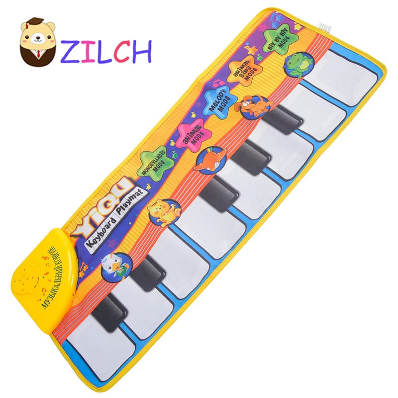 

Russia Language Multifunction Baby Play Crawling Mat Touch Type Electronic Piano Music Game Mats Animal Sounds Toys for Kids