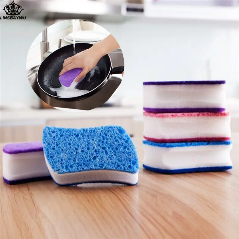 Buy Hot Sale Sponge cleaning brush magic Double Layer