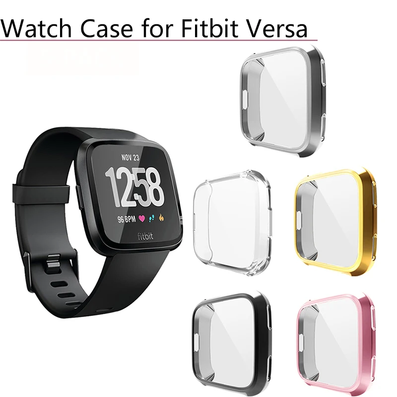 

Protection Cover Band Case Plating Shell for Fitbit Versa Screen Protective Watch Case for Fitbit Versa Smart Watch Accessories