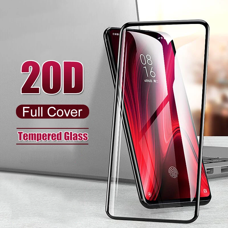 

20D Tempered Glass Full Cover On The For Xiaomi Redmi 4x 7 6a 5 Plus Note 6 7 Pro K20 Pro Screen Protector Film Protective Glass