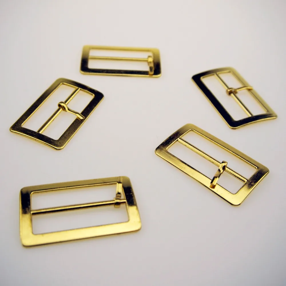 10PCS/lot High quality 40mm gold Square metal shoes bag Belt Buckles