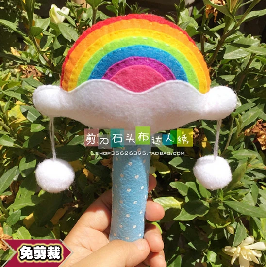 Детский ручной Колокольчик Rainbow cloud войлочный набор Нетканая ткань для рукоделия
