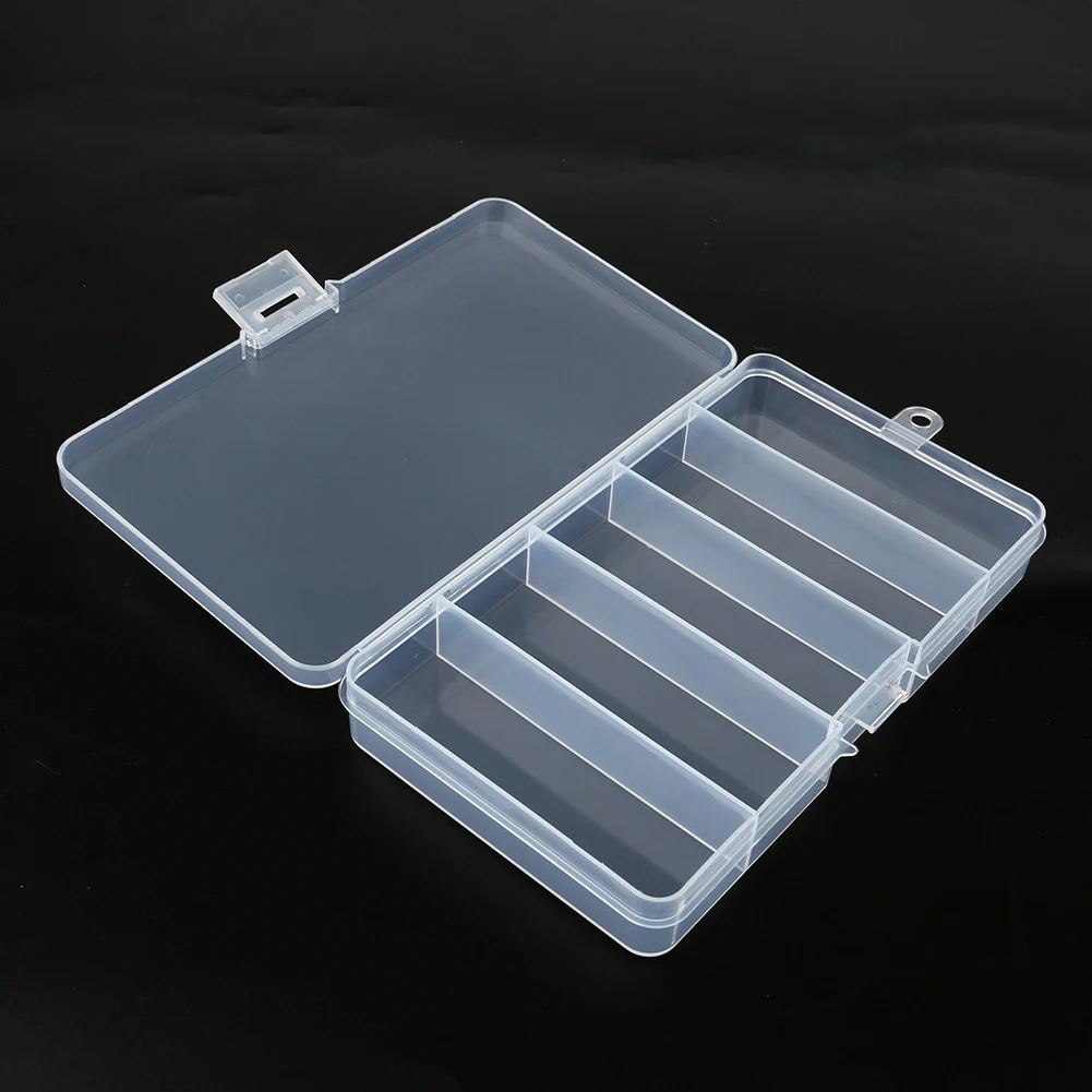 

5 Compartments Portable Fly Fishing Lure Tackle Box PP Transparent Plastic Multifunction Medicine Storage Case Fish Tools Pesca
