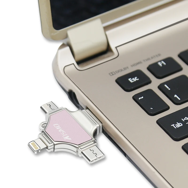 Kismo 4 в 1 USB флеш-накопитель мини-карта памяти OTG ручка-накопитель для iphone 6/7/8/X S8 S9 Note 8 huawei P10 P20 mate 10 Xiaomi Mi8