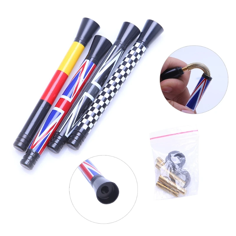 New Union Jack UK Flag Short Antenna For MINI Cooper S R55 R56 R60 Countryman Car Styling