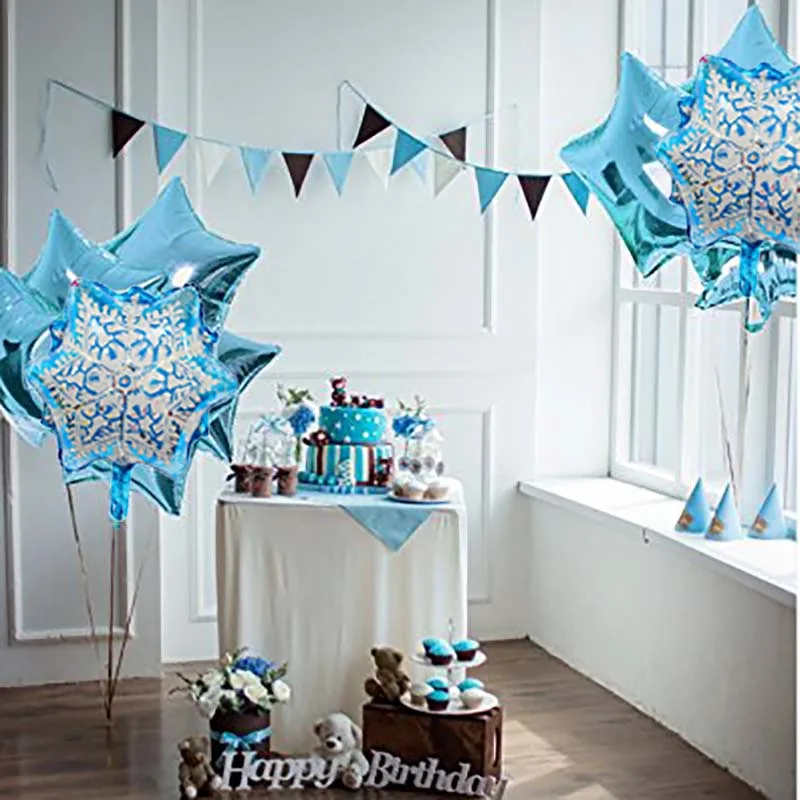 18 inch winter Snowflake Balloons Christmas new year Wedding Frozen snow theme 1st 2th 3th Birthday Party baby shower Decoration 18 inch winter Snowflake Balloons Christmas new year Wedding Frozen snow theme 1st 2th 3th Birthday Party baby shower Decoration