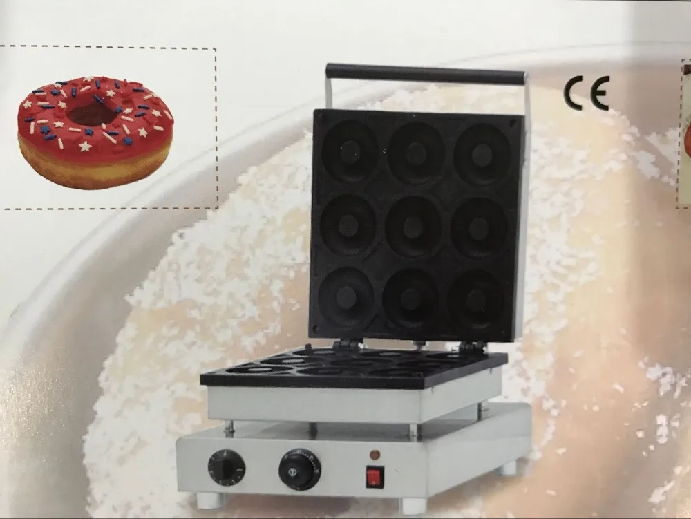

free shipping Cost Big donut maker 90MM diameter for commercial use waffle maker
