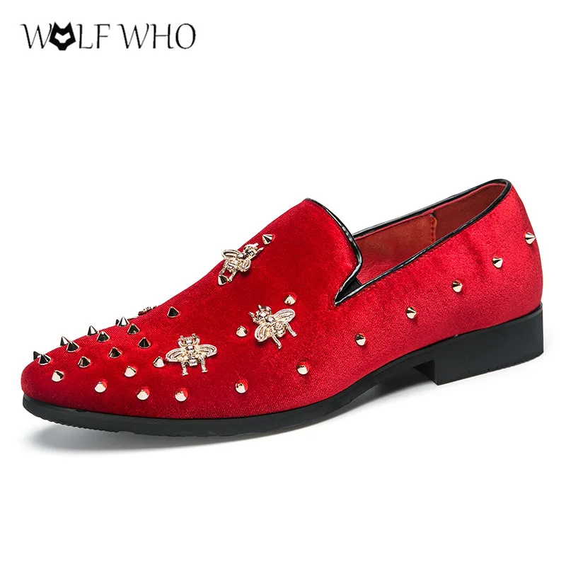 

Loafers Men Dress Leather Shoes Soft Corduroy Leather Shoes Pointed Toe Party Sneakers Shoes Male Wedding Shoes British Sneakers