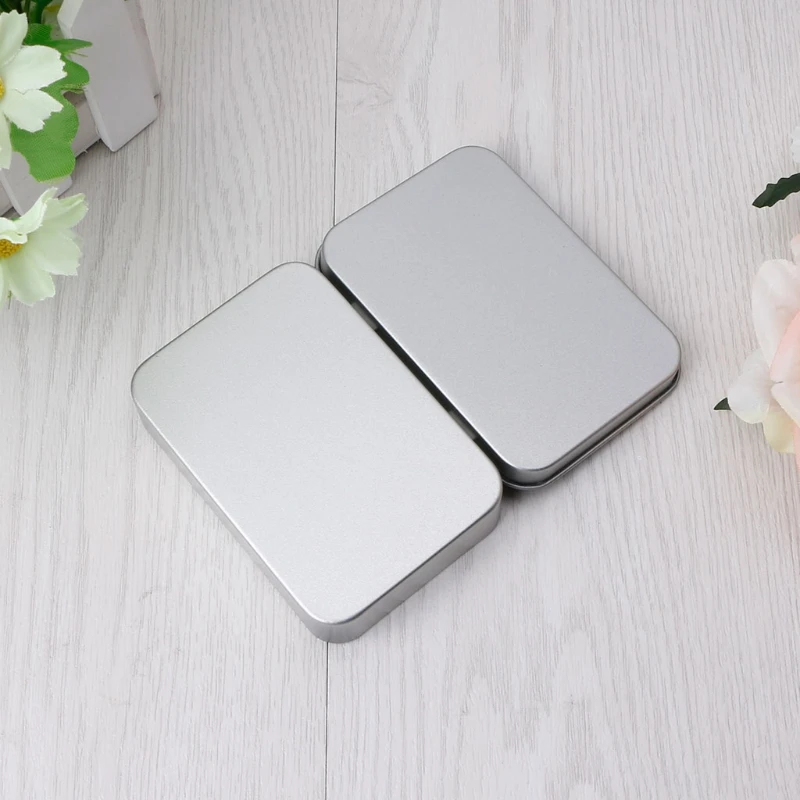 

2018 NEW Delicate Small Metal Tin Silver Flip Storage Box Case Organizer Clear Coin Candy Key Storage Box organizer
