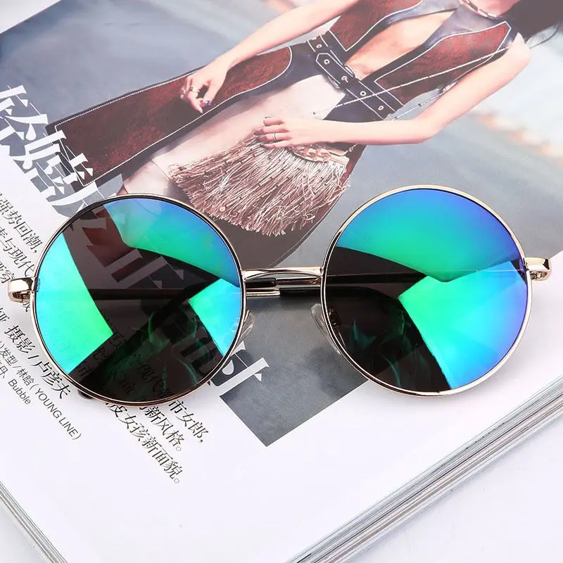

YGL48 Retro circular spectacle frames for men and women with flat lens sunglasses