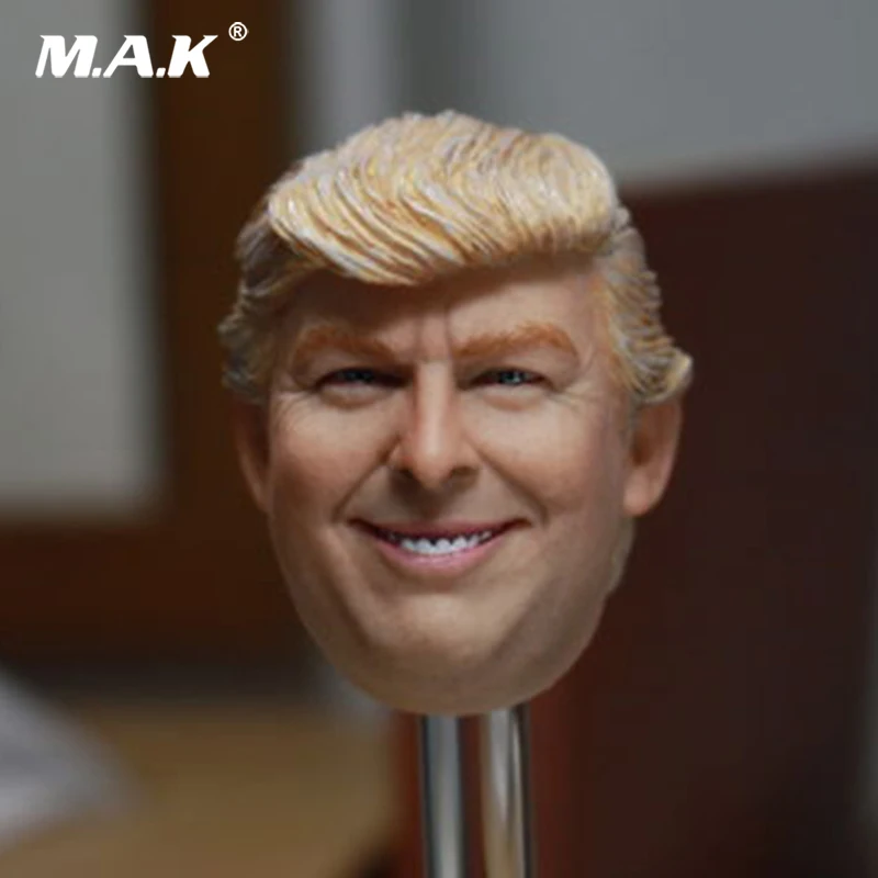 Мужская голова солдата в масштабе 1/6 резной аксессуар президент США Дональд