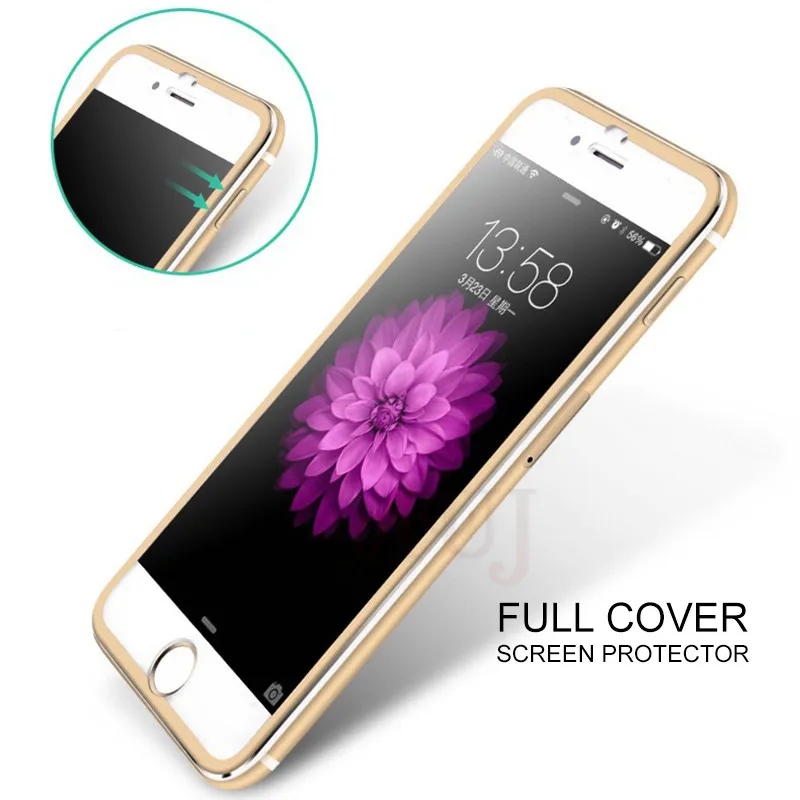 AUJ 6D Защитное стекло для iPhone 6 6s 7 8 Plus защита экрана с полным покрытием закаленное