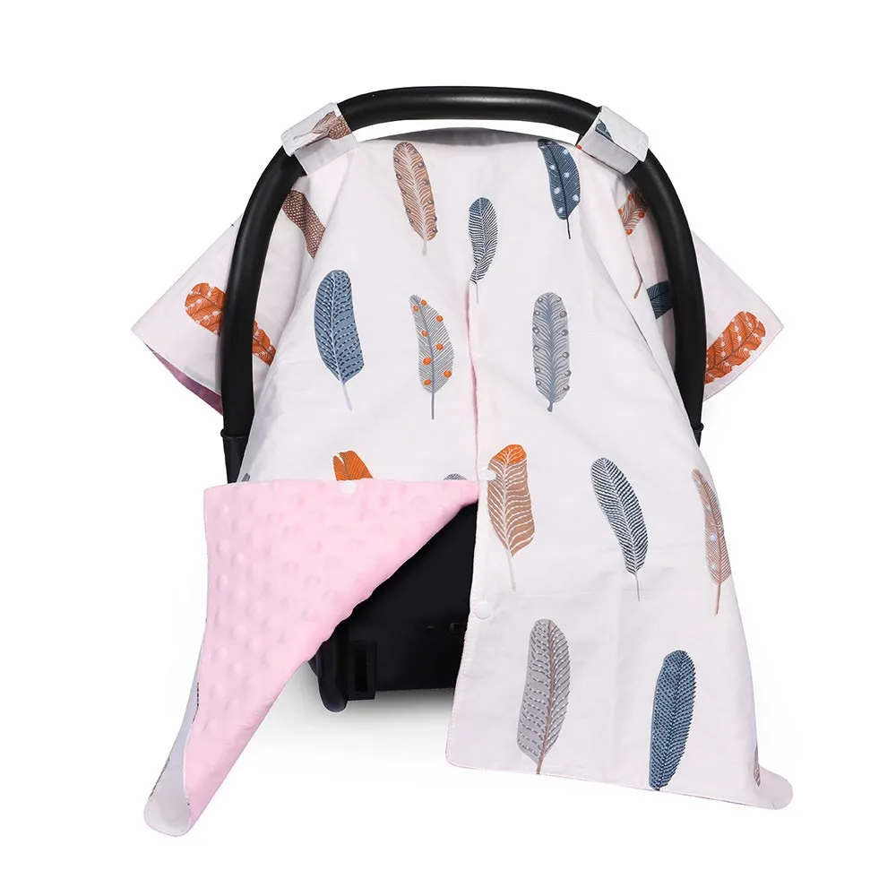 Baby Car Seat Blanket Cover Fashion Newborn Baby Girls Safety Car Seat Canopy Nursing Cover