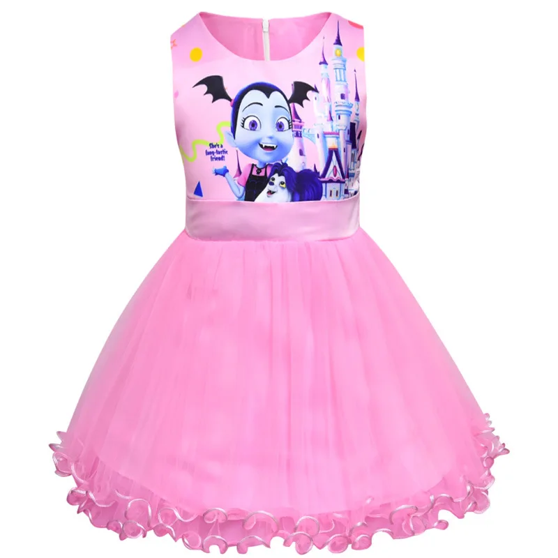 Детские маскарадные костюмы Vampirina для девочек детская одежда платье с короткими