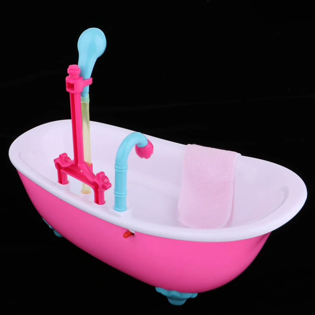 Miniature Bathroom Bathtub Simulation Baby Supplies for 9-11inch Reborn Doll MellChan Doll Bedroom Accessories
