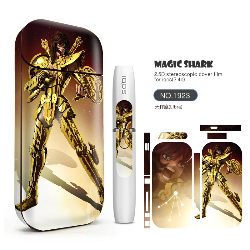 Новинка 2019 наклейка Magic Shark Saint Seiya для IQOS 2 4 + на кожу электронной сигареты чехол
