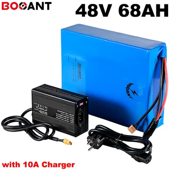 

with 10A Charger 48v 70ah 5KW rechargeable lithium battery for Panasonic LG Samsung Sanyo cell 13S 48v electric bicycle battery