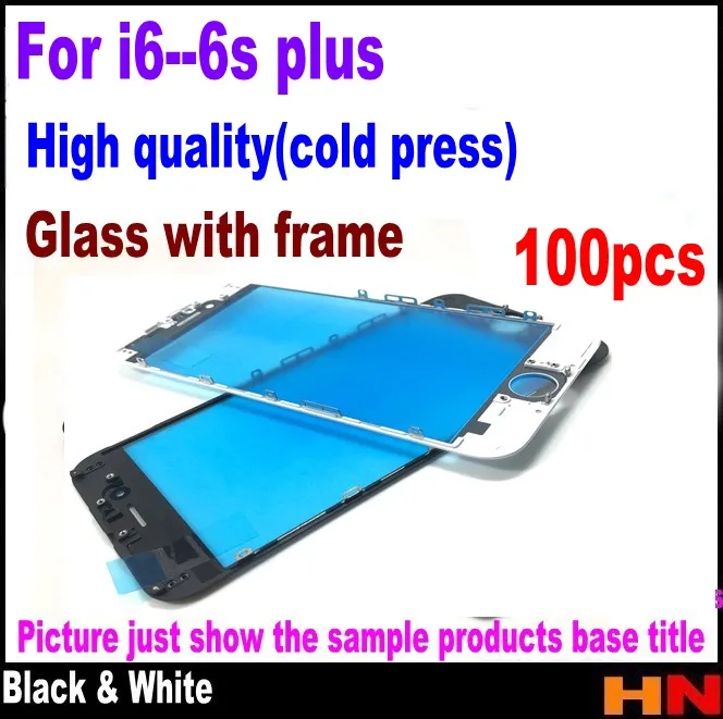 imágenes para 100 unids para iphone 6 6 plus 6 s 6 s plus 2 en 1 Pieza de Reparación de la Lente de La Pantalla Táctil con el conjunto de marco blanco/negro medio frío prensa imágenes para 100 unids para iphone 6 6 plus 6 s 6 s plus 2 en 1 Pieza de Reparación de la Lente de La Pantalla Táctil con el conjunto de marco blanco/negro medio frío prensa