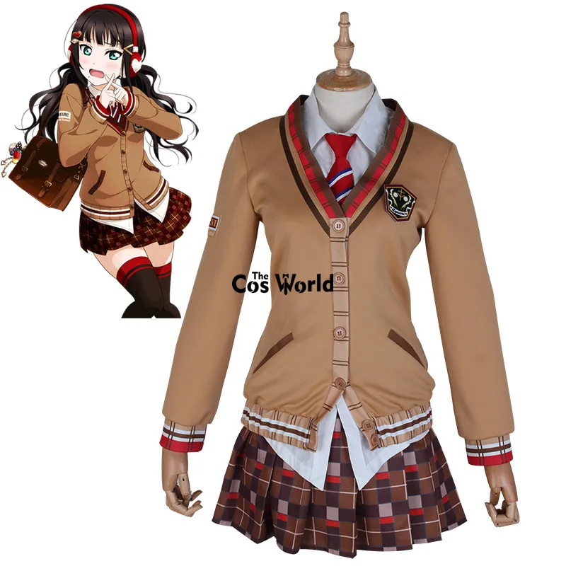 Love Live Sunshine Aqours Kurosawa Dia шоколадная школьная форма на День святого Валентина костюм
