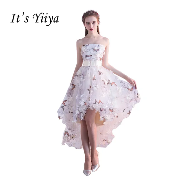 Strapless Pleated Prom Dress