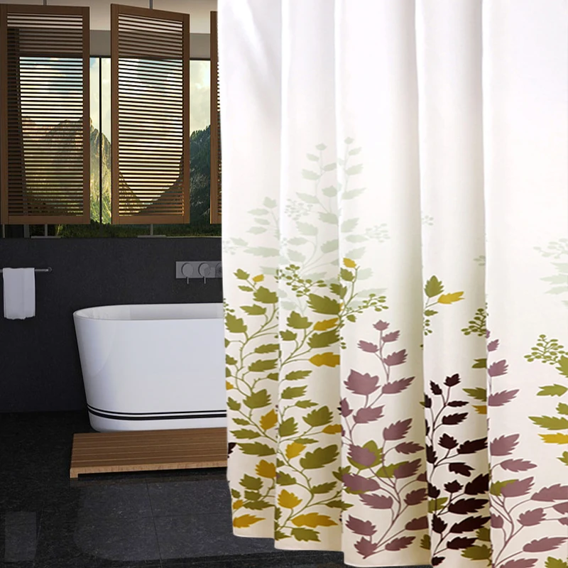 RUBIHOME Shower Curtain For Bathroom PEVA Thicken Waterproof Decor