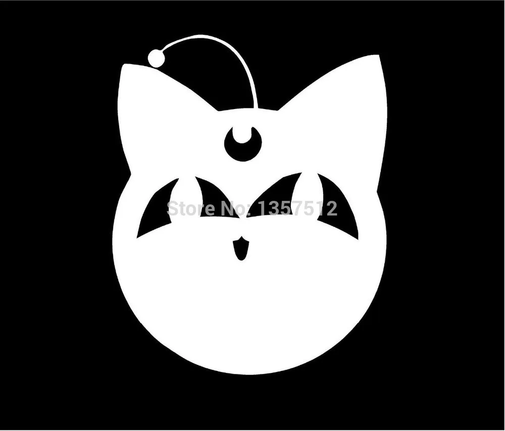 New ! Sailor Moon Luna Cat Silhouette Sticker For Car Window Truck