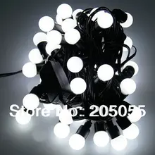 6 м 40 светодиодный шар гирлянды свет рождества, на свадьбу, на праздник Рождество вечерние 220 В ЕС с розеткой на хвосте соединчющаяся между собой статический без флэш-белый