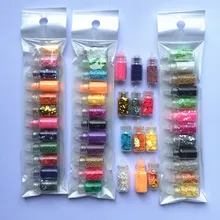 12 шт. набор стеклянных Волшебные бутылки с пластиковой пробкой, заполненной смешанными блестками, жемчугом, бусинами, confett для УФ-геля наклейки для ногтей