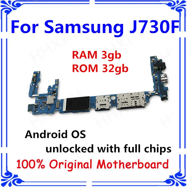 

Unlocked J730F MB for Samsung Galaxy J7 J730F motherboard 3gb 32gb J730F Panel Original with chip J730F card/fee Android plate
