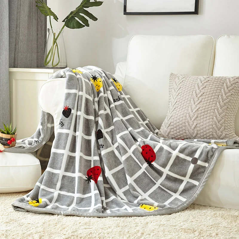 red yellow yellow straw print flannel Fleece blanket ...
